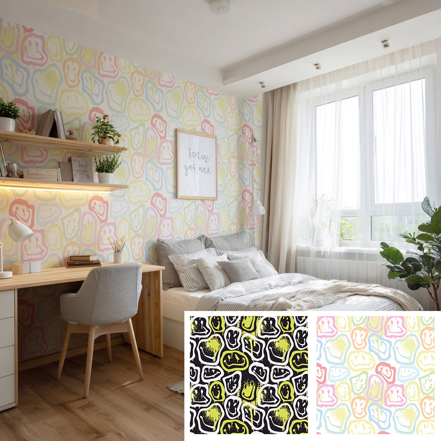 Designtapete Smileys