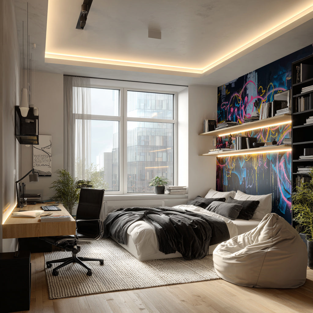 Designtapete Graffiti Smileys