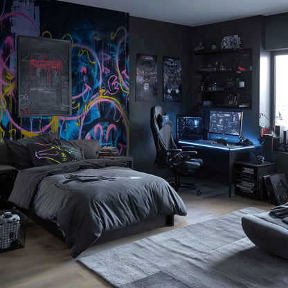Designtapete Graffiti Smileys
