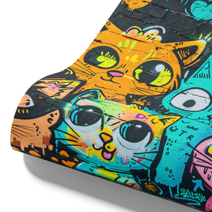 Designtapete Graffiti Katzen