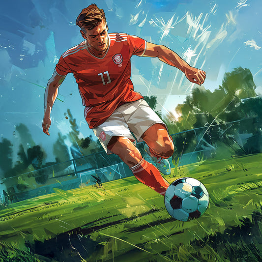 Designtapete Fussball Action