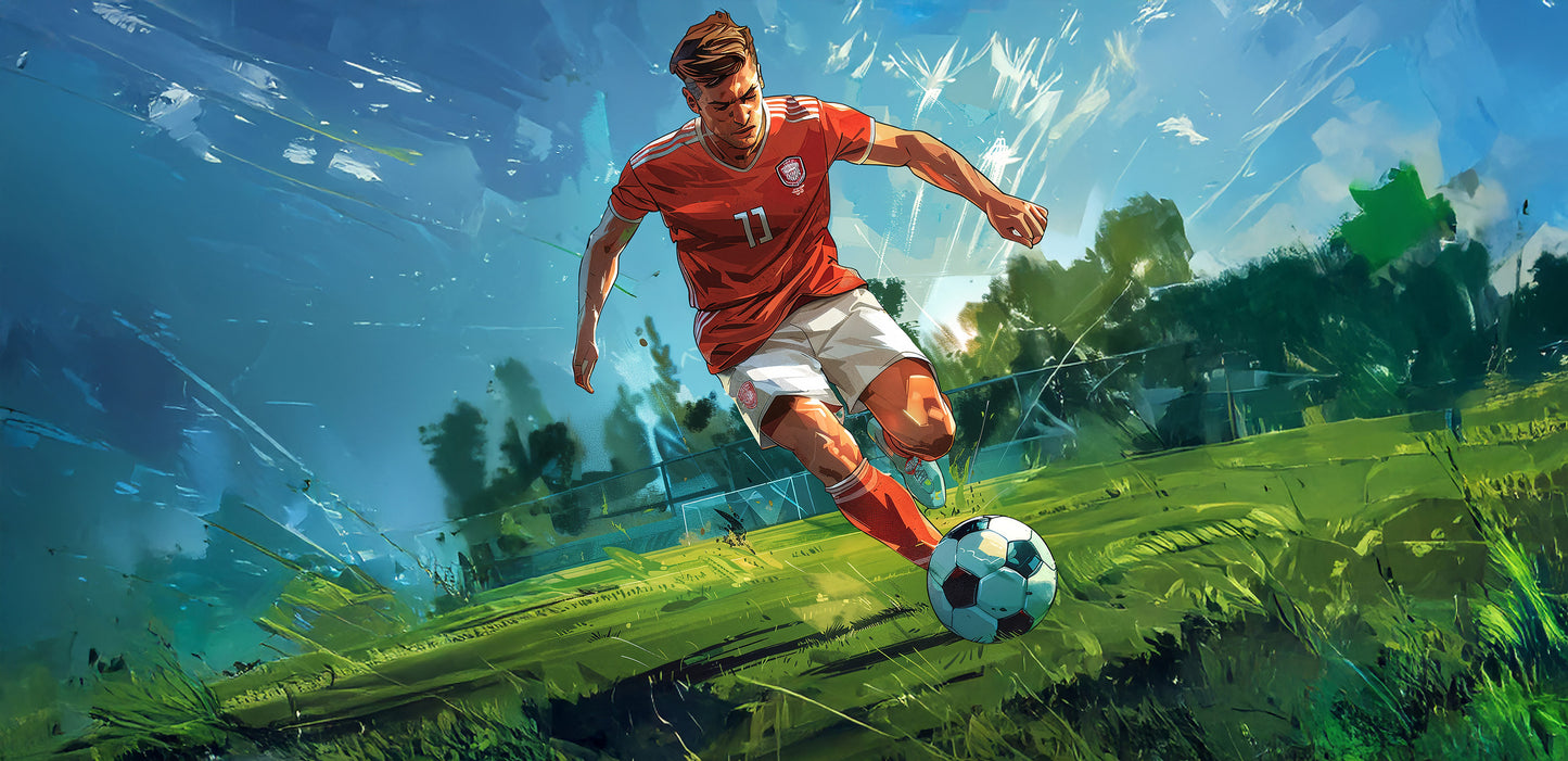 Designtapete Fussball Action