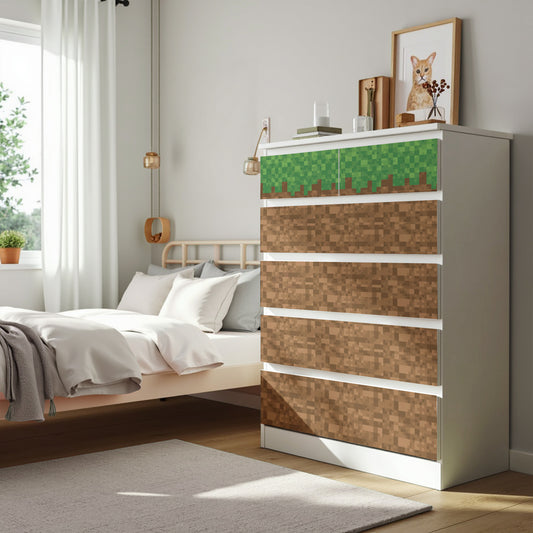 IKEA Malm Möbelfolie Block Dirt