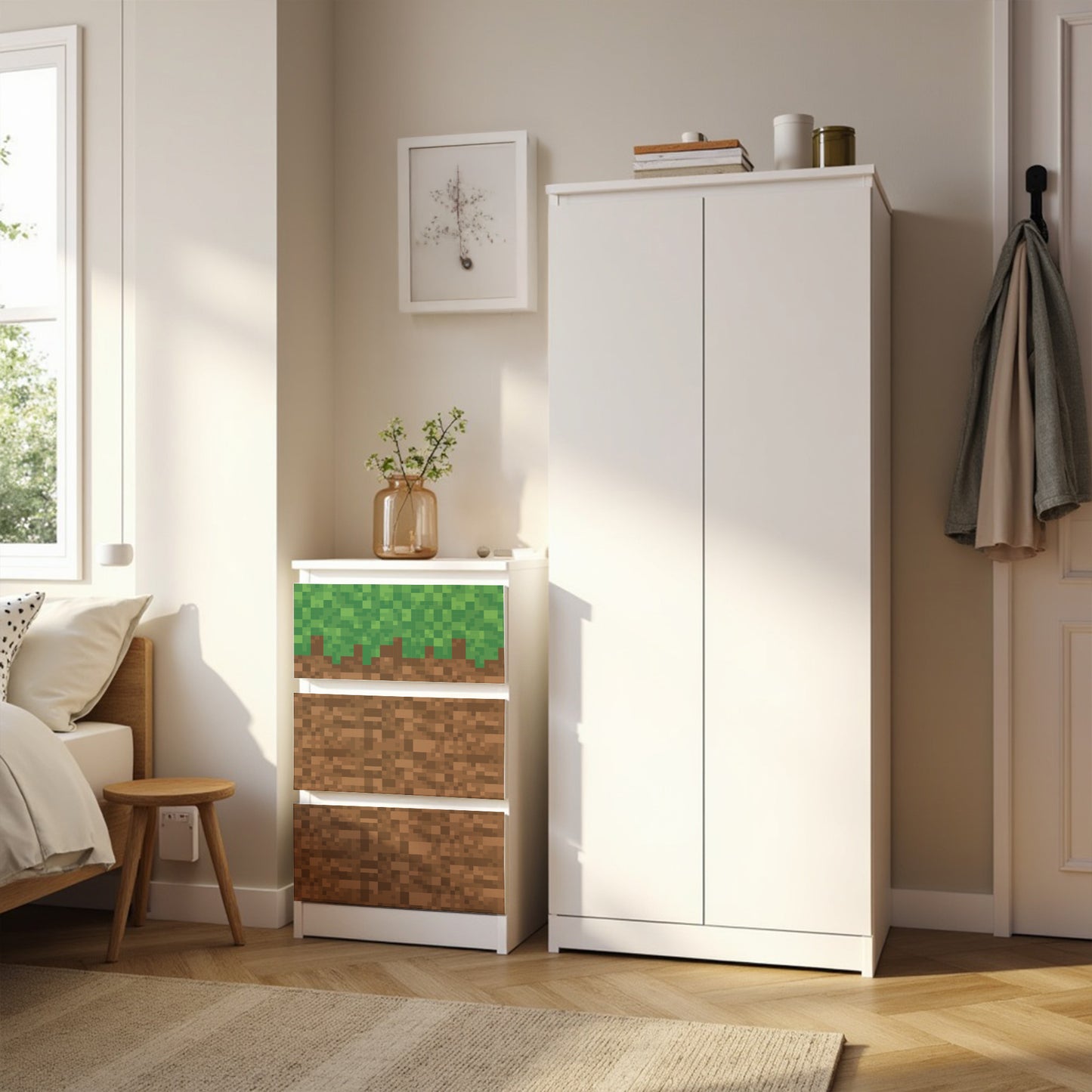 IKEA Malm Möbelfolie Block Dirt