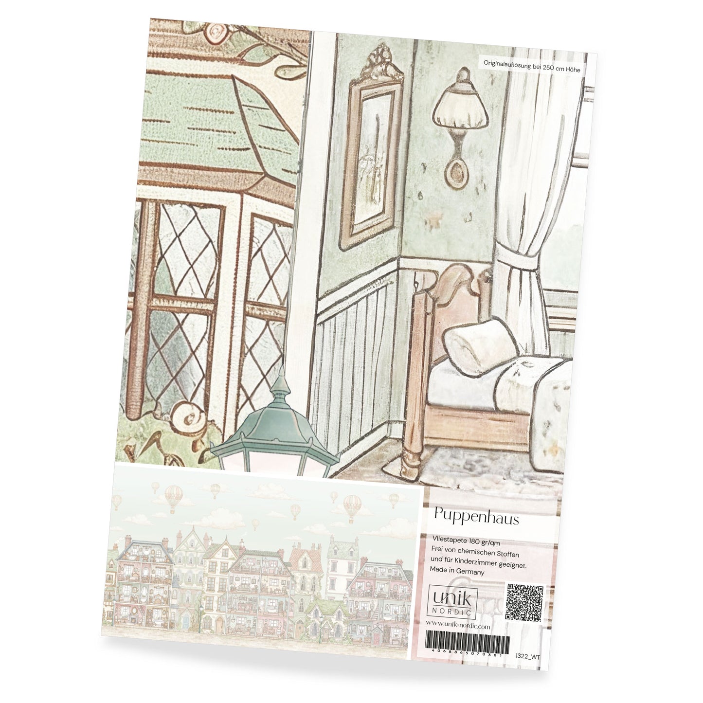 Muster Kindertapete Puppenhaus