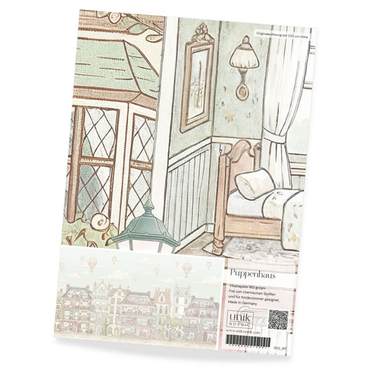 Muster Kindertapete Puppenhaus