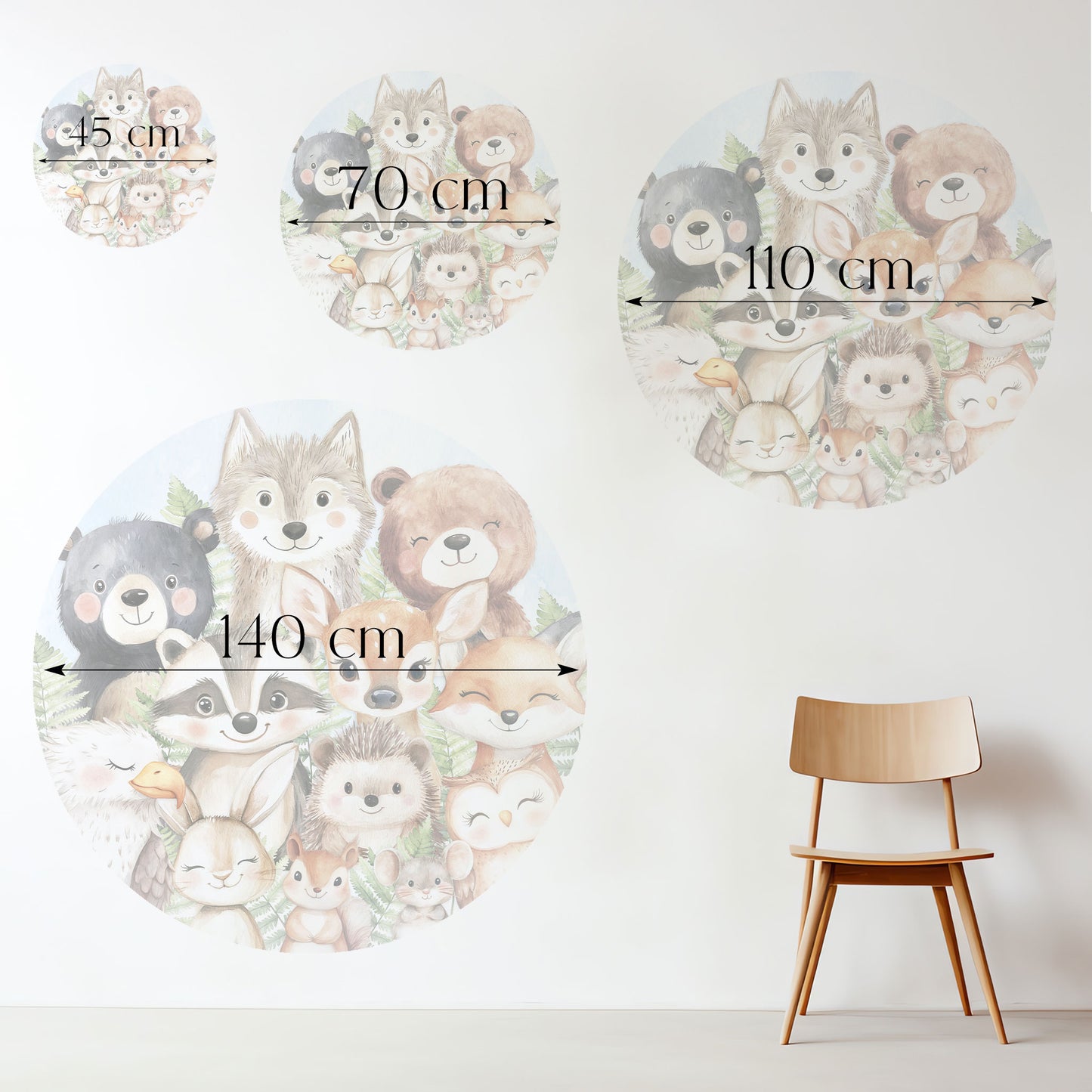 Tapetenkreis Tierfreunde Wald