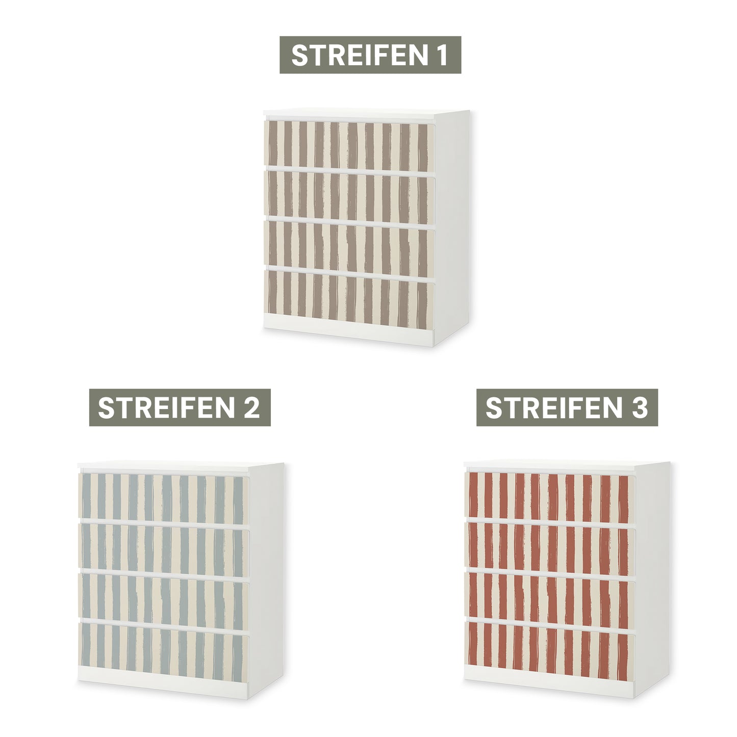 IKEA Malm Möbelfolie "Traumzirkus" - Morgenmanege (Streifen)