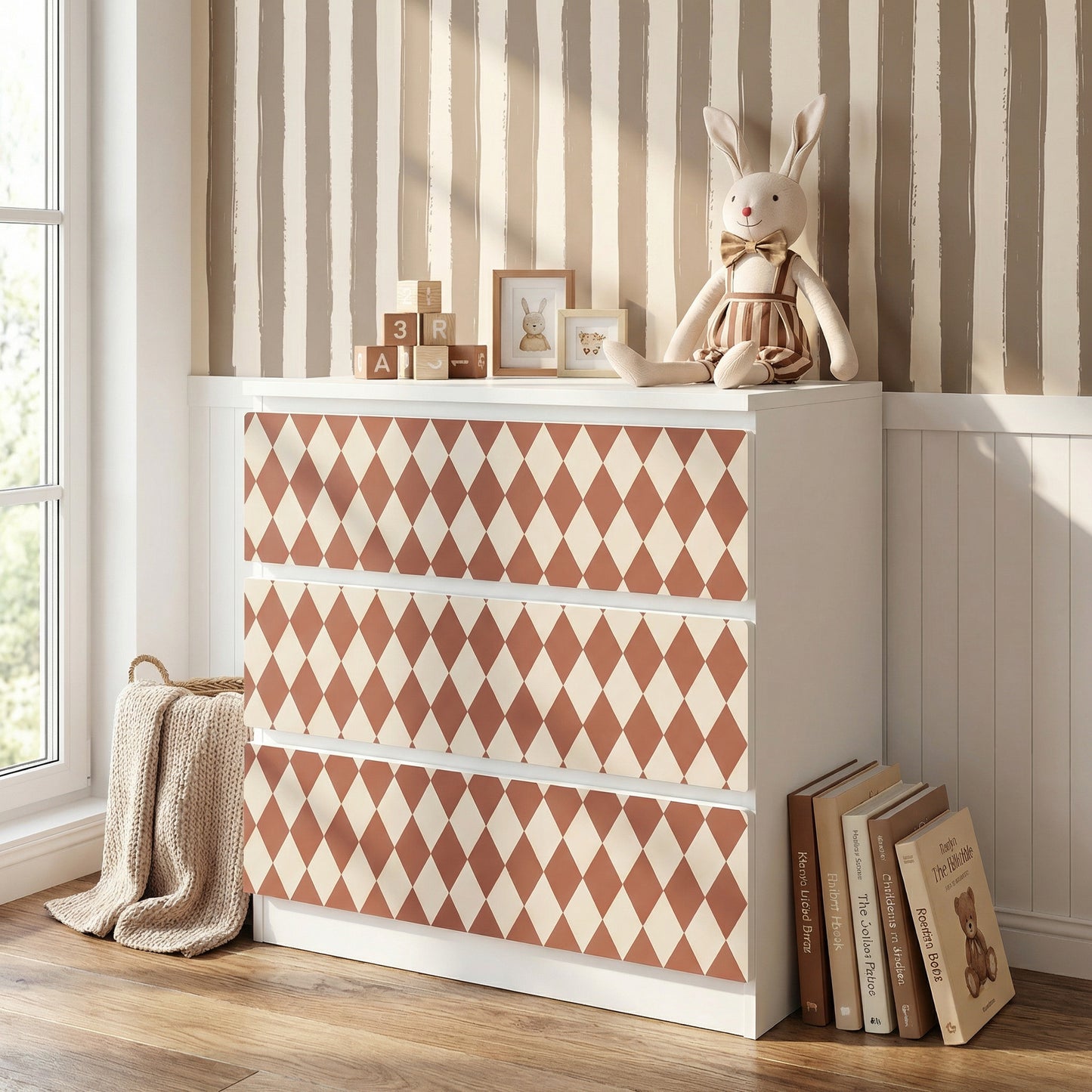 IKEA Malm Möbelfolie "Traumzirkus" - Morgenmanege (Karos)