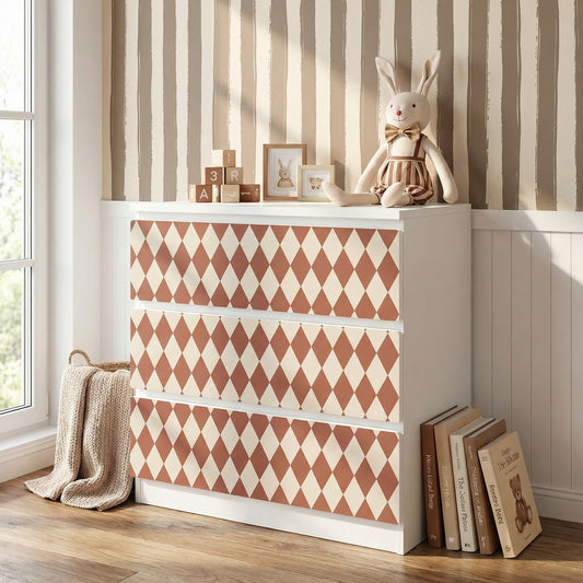 IKEA Malm Möbelfolie "Traumzirkus" - Morgenmanege (Karos)