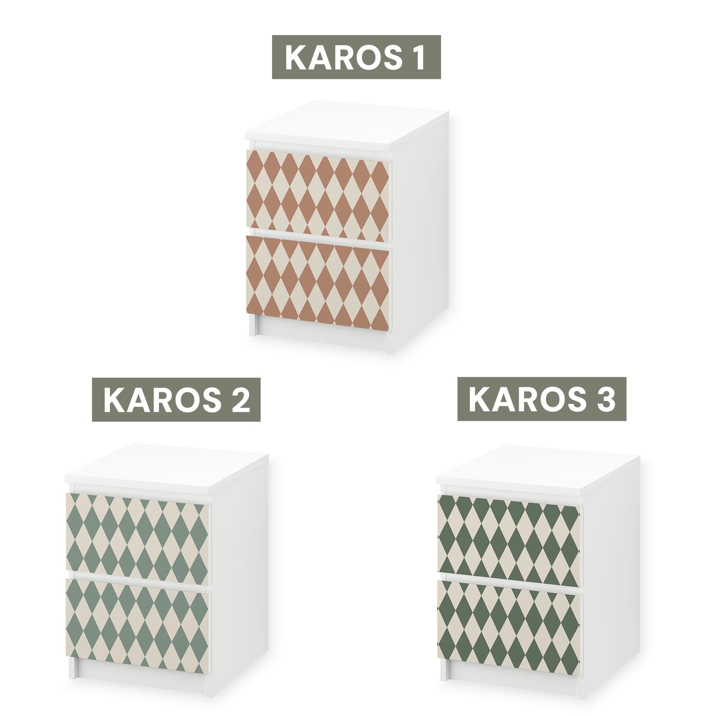 IKEA Malm Möbelfolie "Traumzirkus" - Abendmanege (Karos)