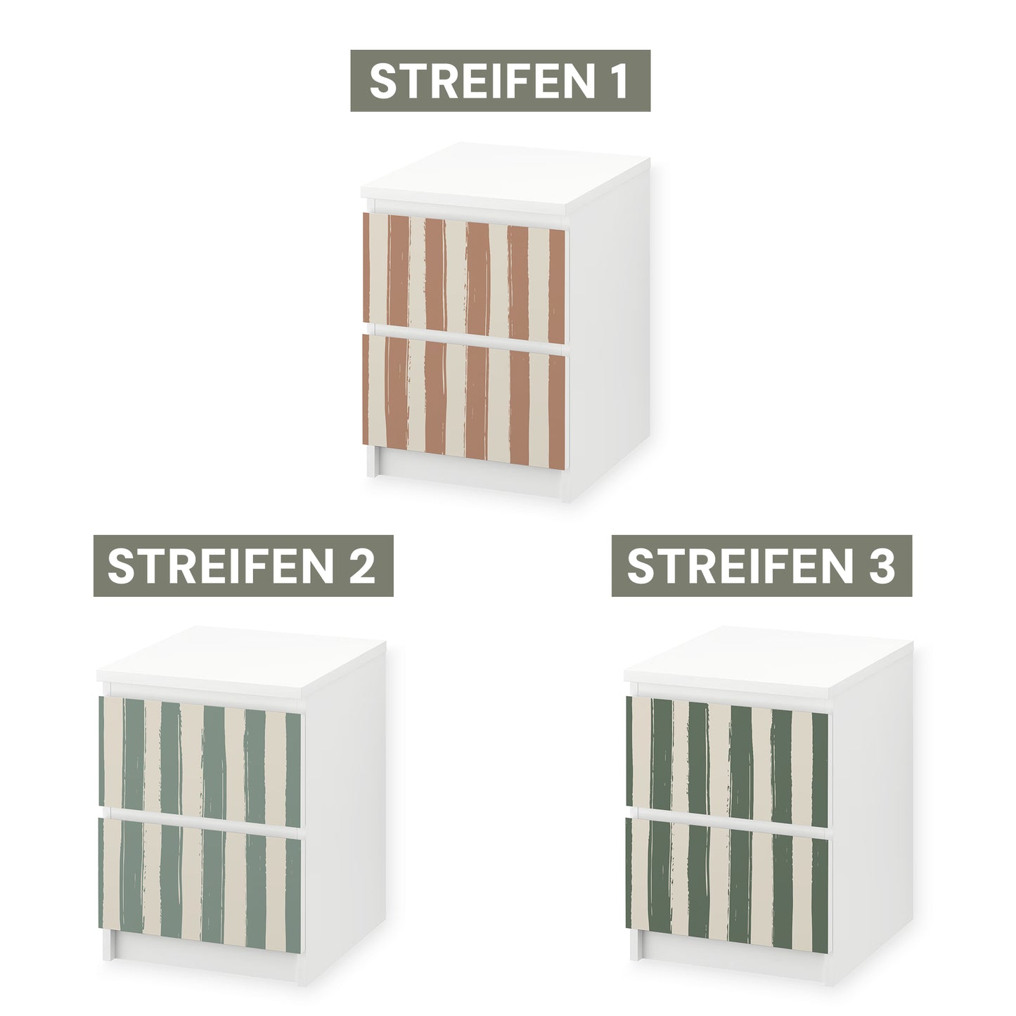 IKEA Malm Möbelfolie "Traumzirkus" - Abendmanege (Streifen)