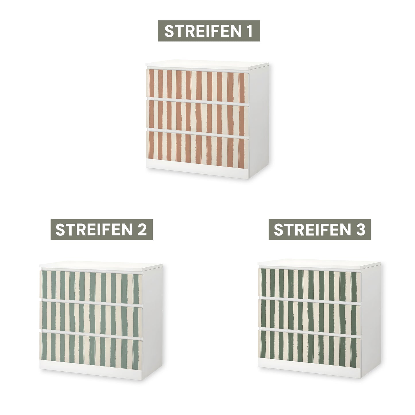 IKEA Malm Möbelfolie "Traumzirkus" - Abendmanege (Streifen)