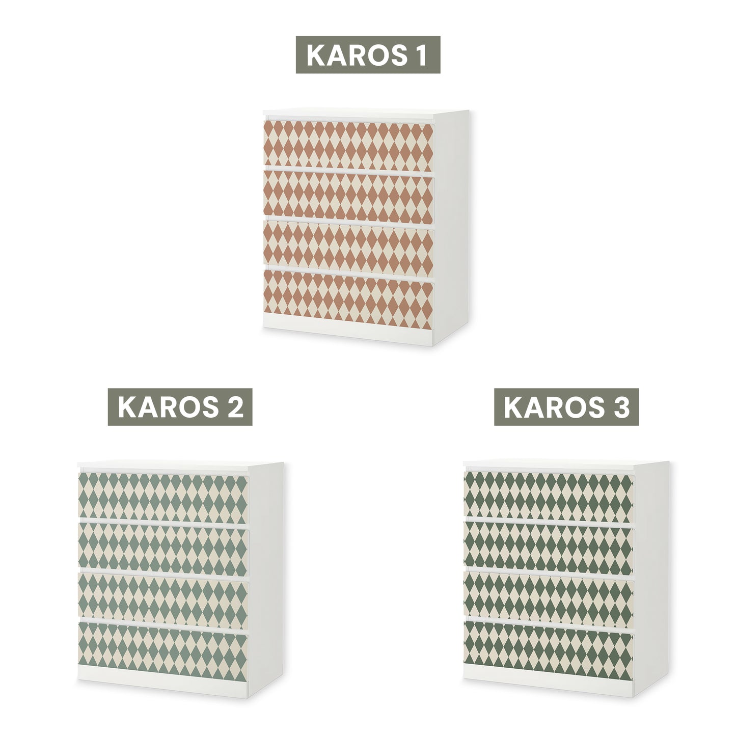 IKEA Malm Möbelfolie "Traumzirkus" - Abendmanege (Karos)