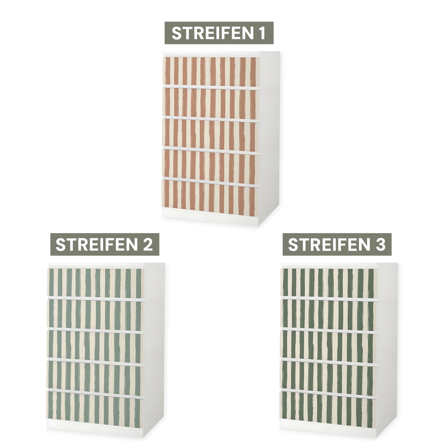 IKEA Malm Möbelfolie "Traumzirkus" - Abendmanege (Streifen)