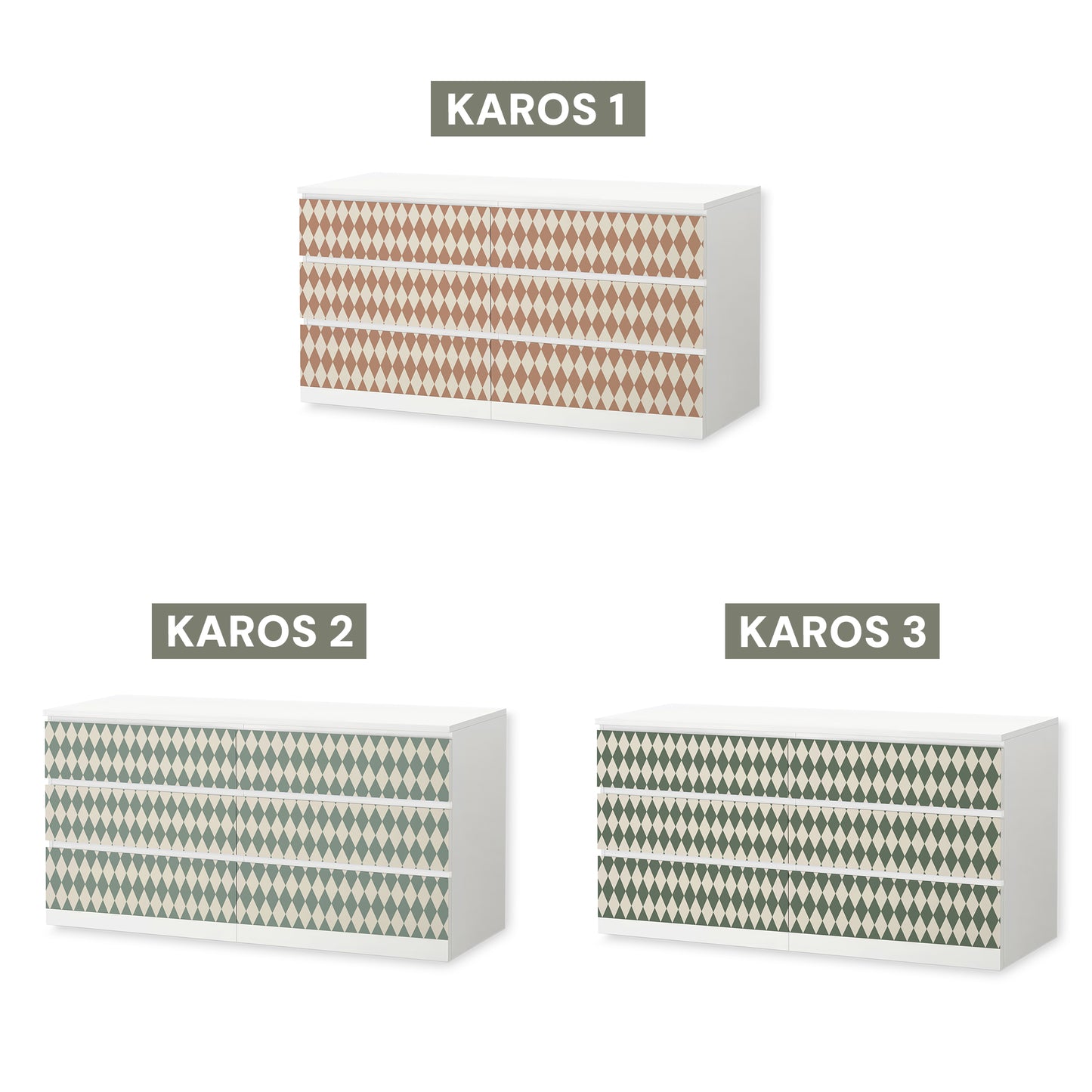 IKEA Malm Möbelfolie "Traumzirkus" - Abendmanege (Karos)