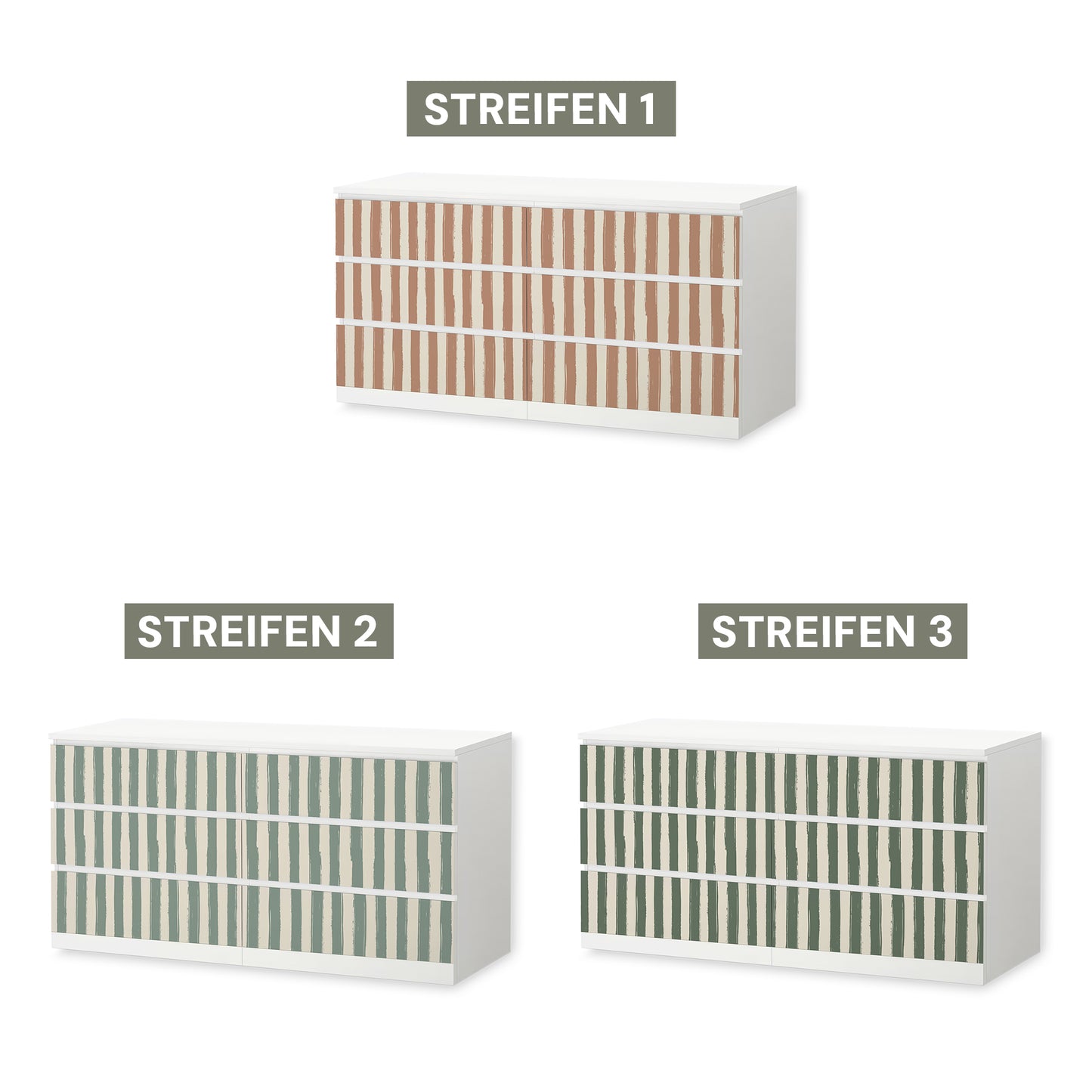 IKEA Malm Möbelfolie "Traumzirkus" - Abendmanege (Streifen)