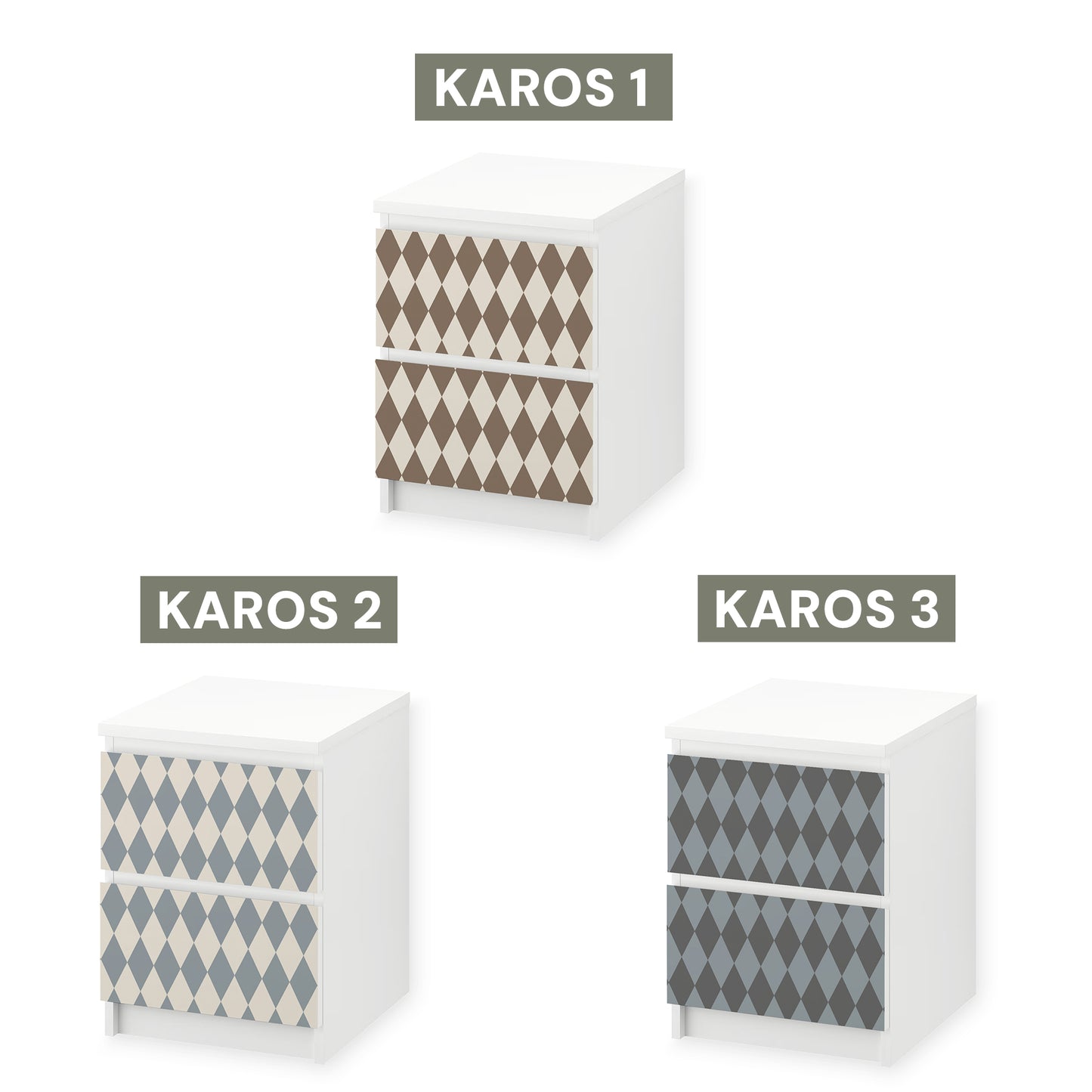 IKEA Malm Möbelfolie "Traumzirkus" - Nachtmanege (Karos)