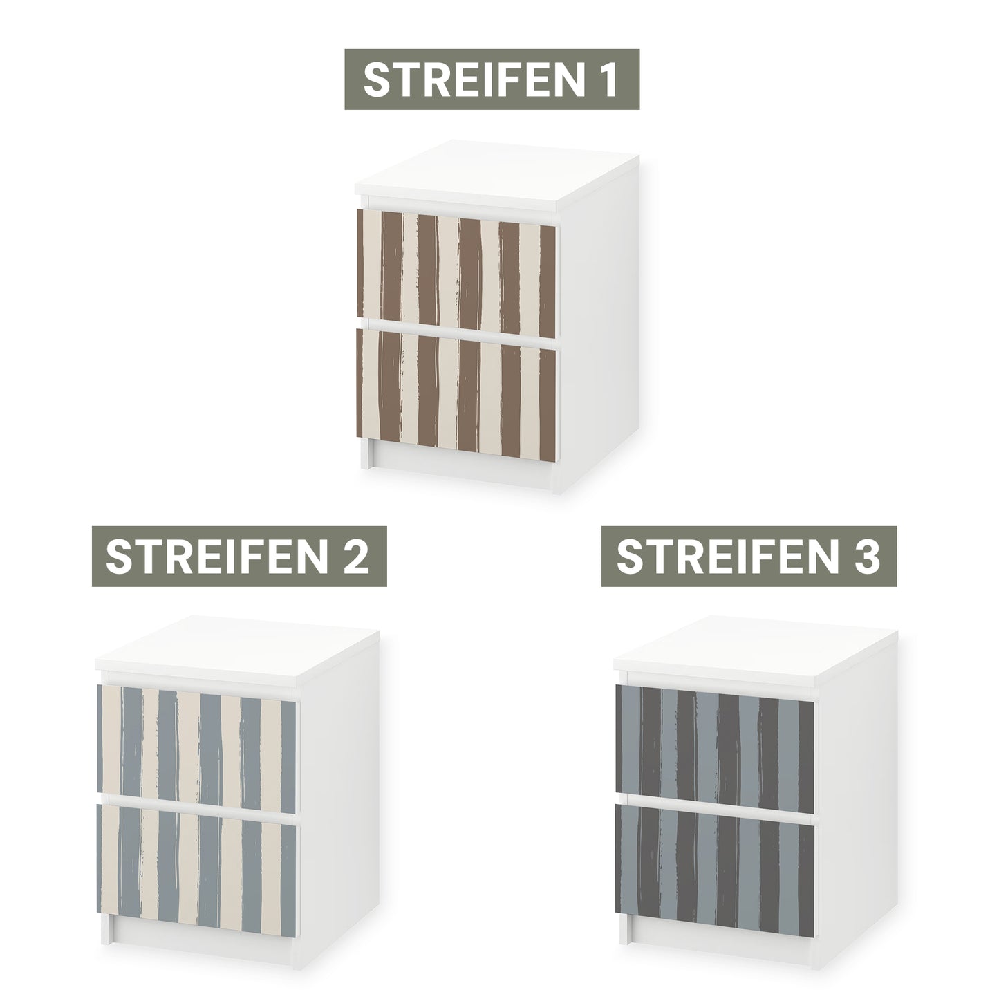 IKEA Malm Möbelfolie "Traumzirkus" - Nachtmanege (Streifen)