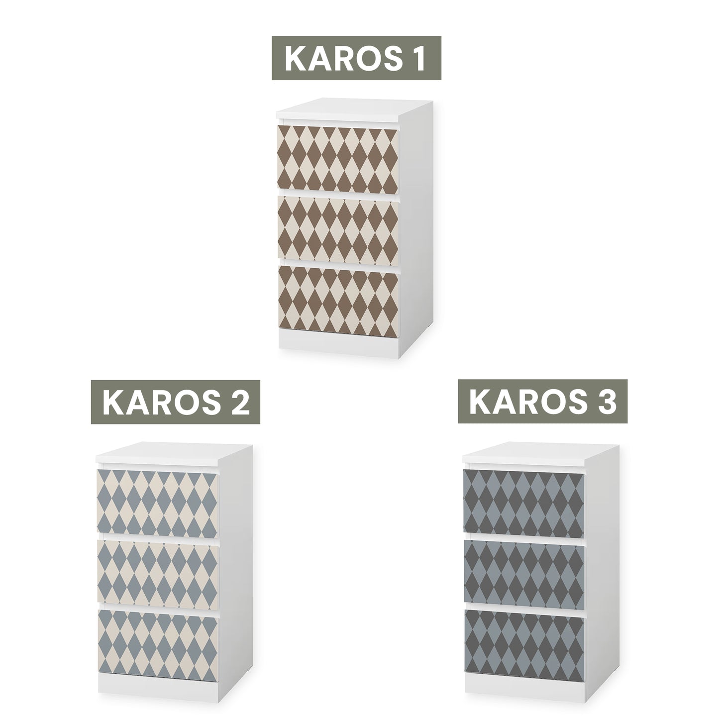 IKEA Malm Möbelfolie "Traumzirkus" - Nachtmanege (Karos)