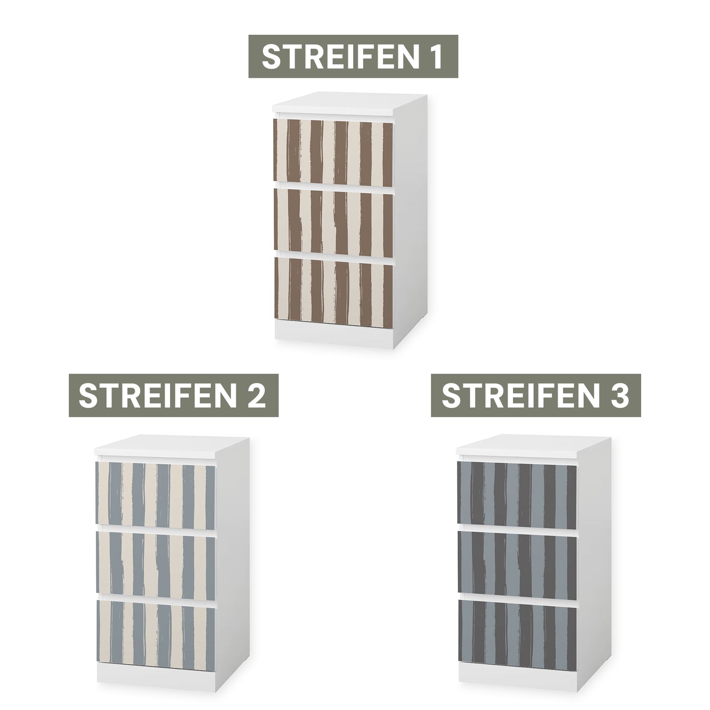 IKEA Malm Möbelfolie "Traumzirkus" - Nachtmanege (Streifen)