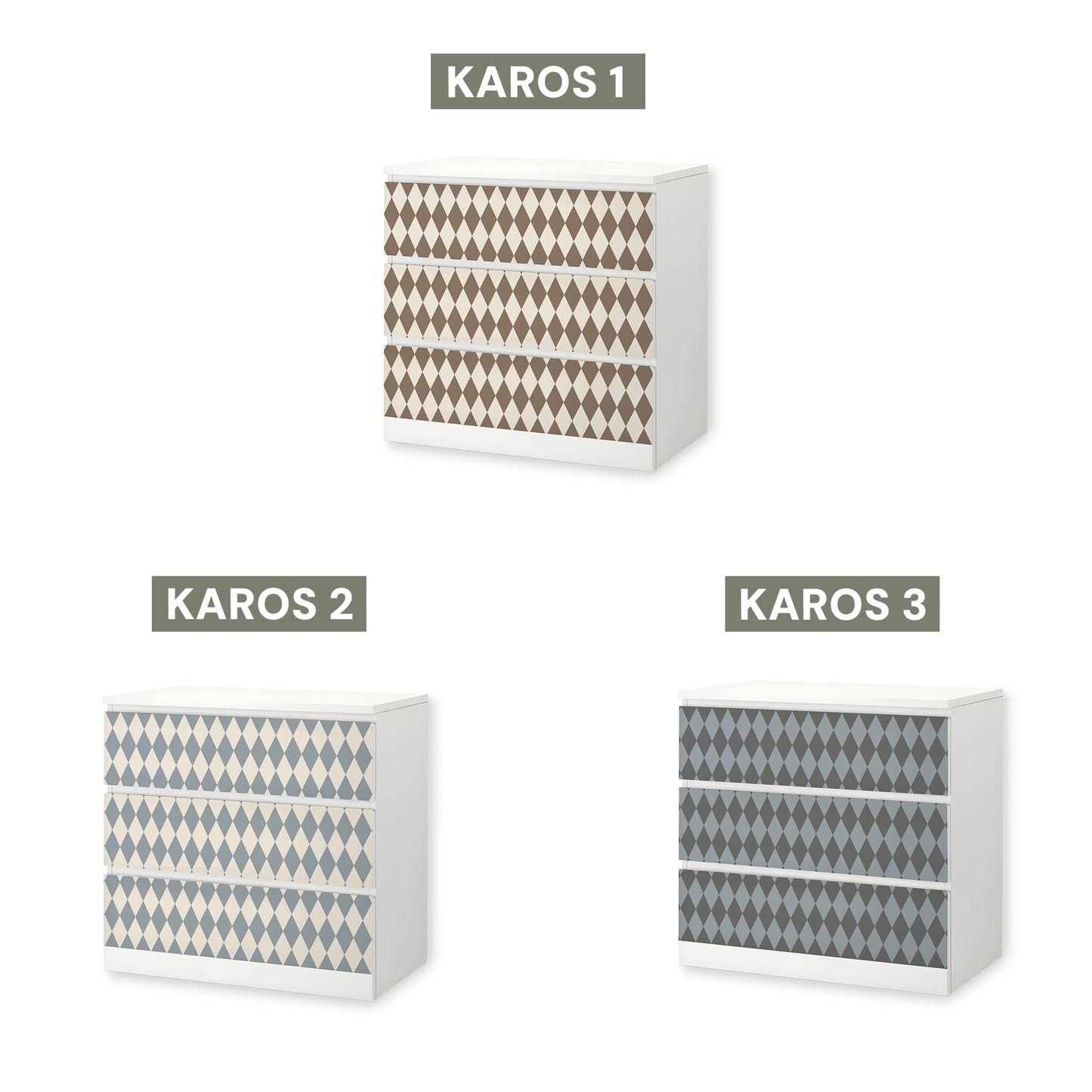 IKEA Malm Möbelfolie "Traumzirkus" - Nachtmanege (Karos)