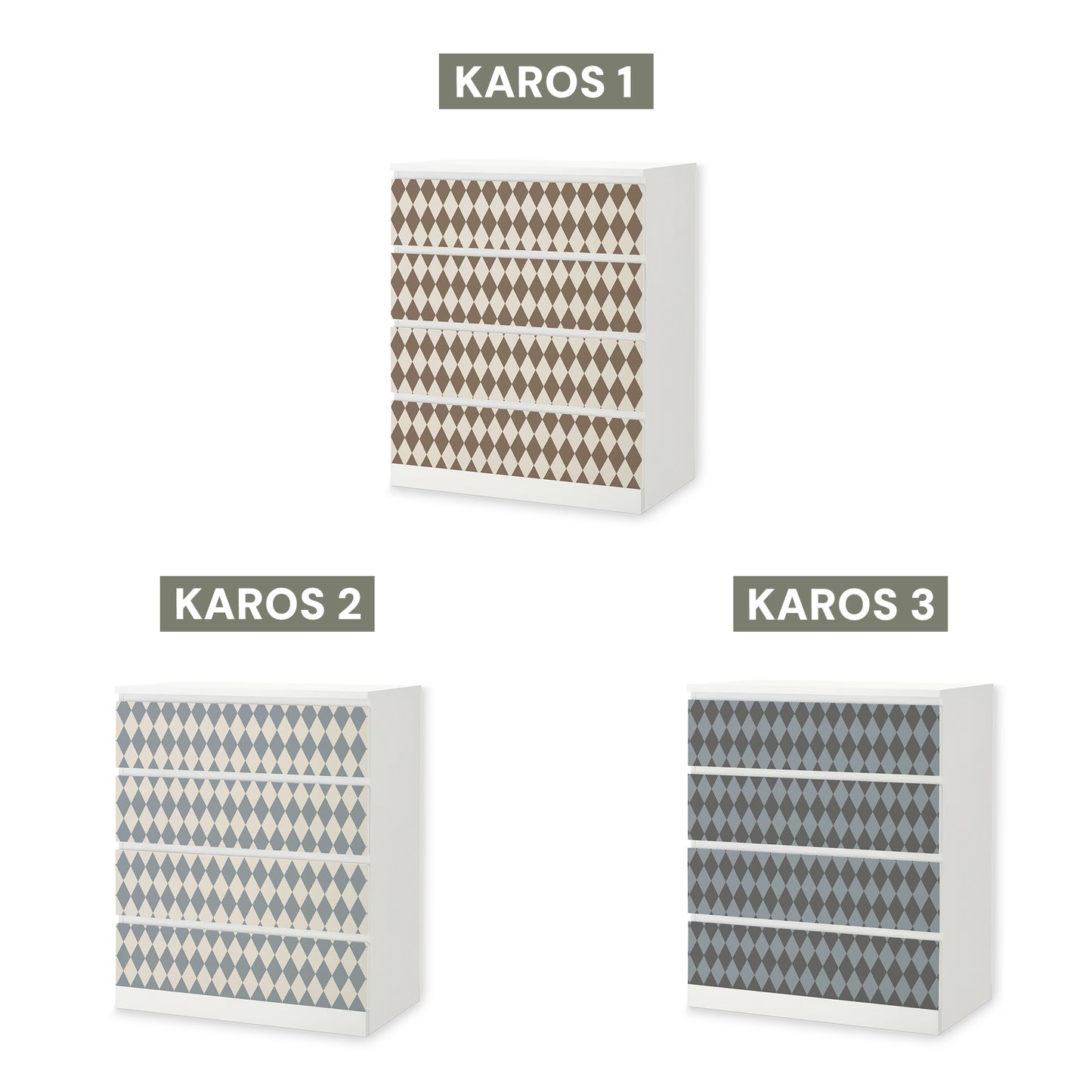 IKEA Malm Möbelfolie "Traumzirkus" - Nachtmanege (Karos)