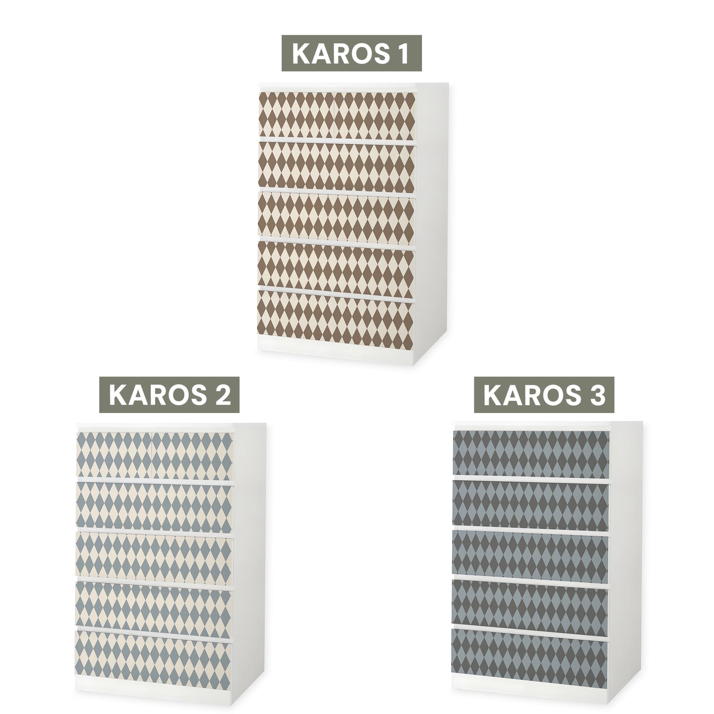 IKEA Malm Möbelfolie "Traumzirkus" - Nachtmanege (Karos)