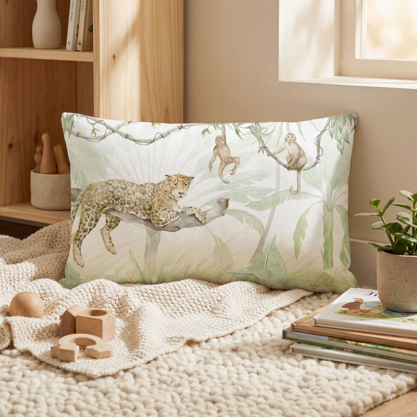 Safari Watercolor Cushion Cover