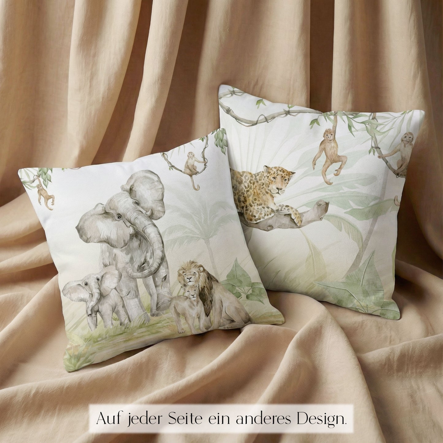 Safari Watercolor Cushion Cover