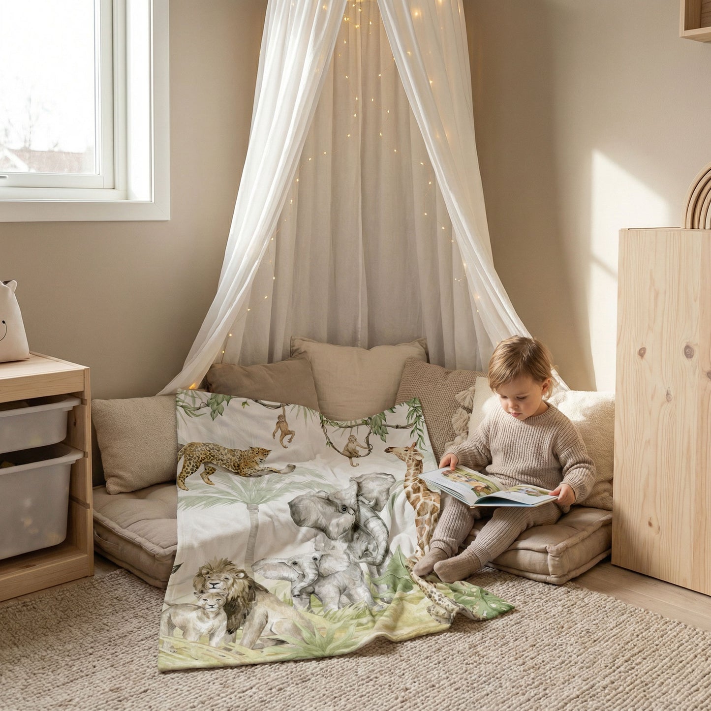 Cuddly blanket Safari Watercolor