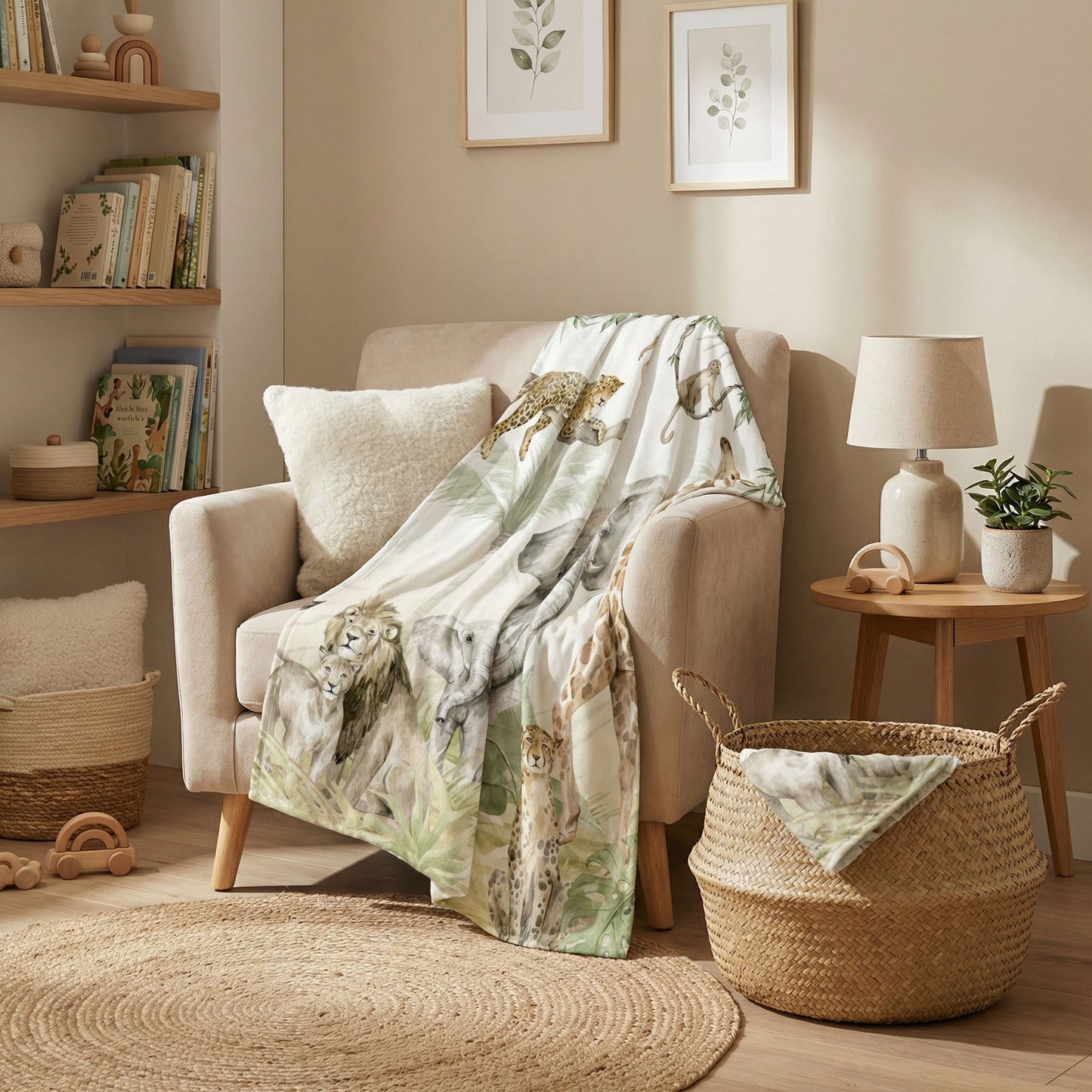 Cuddly blanket Safari Watercolor