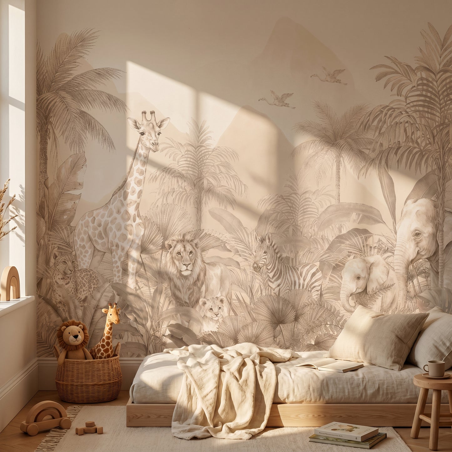Kinder­tapete Beige Safari
