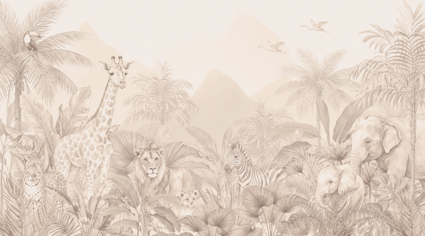 Kinder­tapete Beige Safari