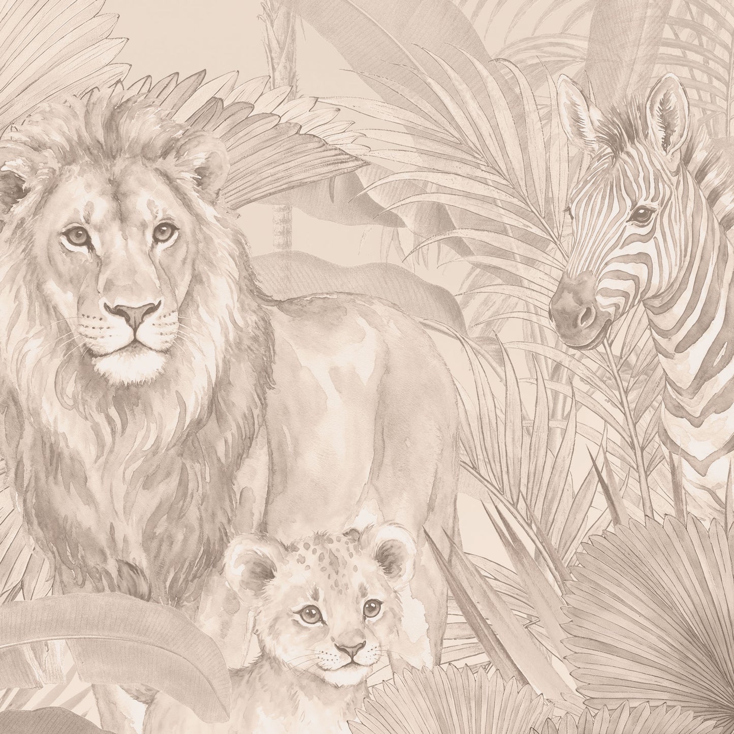 Kinder­tapete Beige Safari