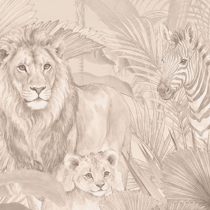 Kinder­tapete Beige Safari