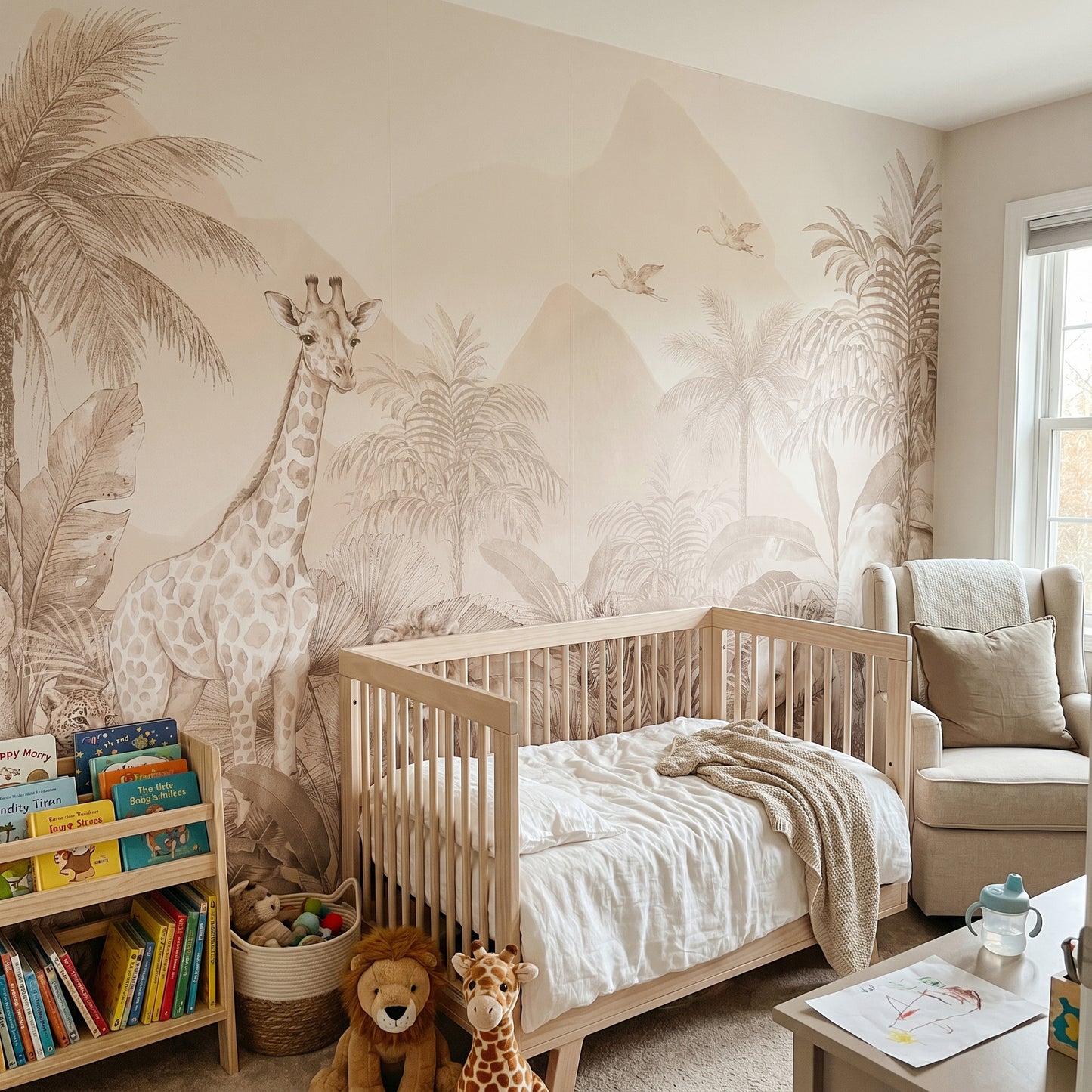Kinder­tapete Beige Safari