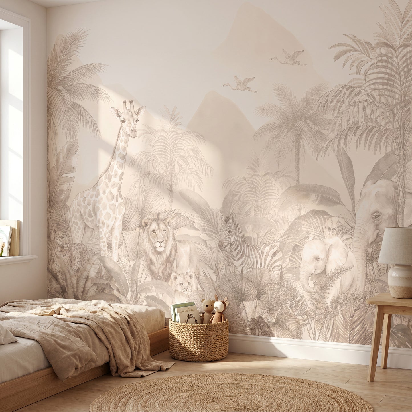 Kinder­tapete Beige Safari