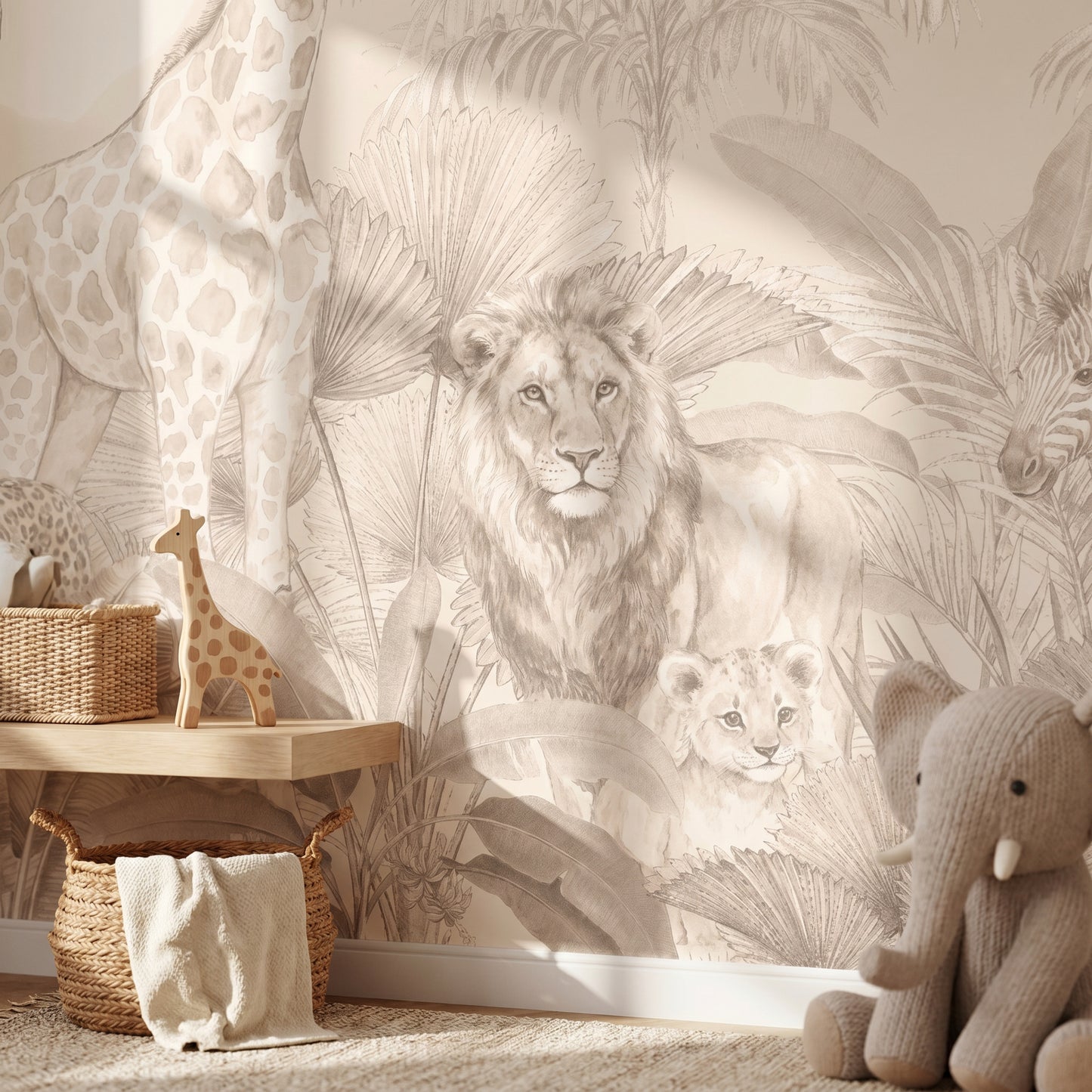 Kinder­tapete Beige Safari