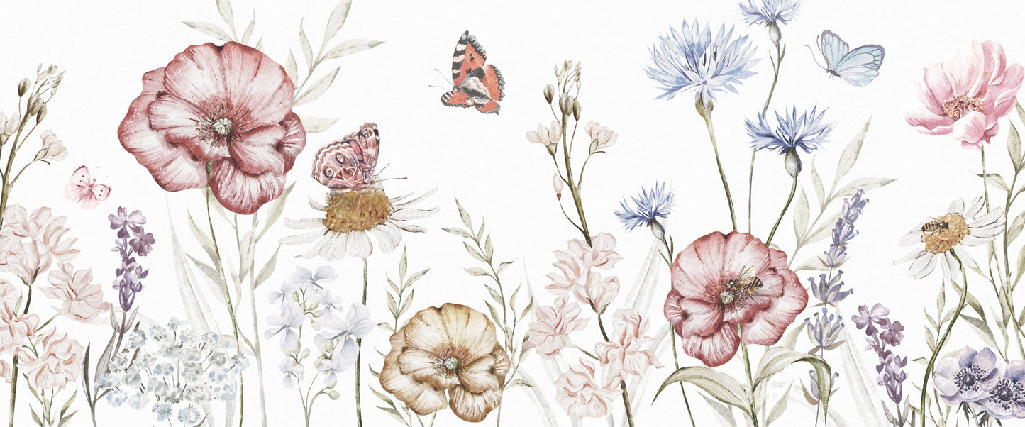 Children's Wallpaper Butterfly Garden