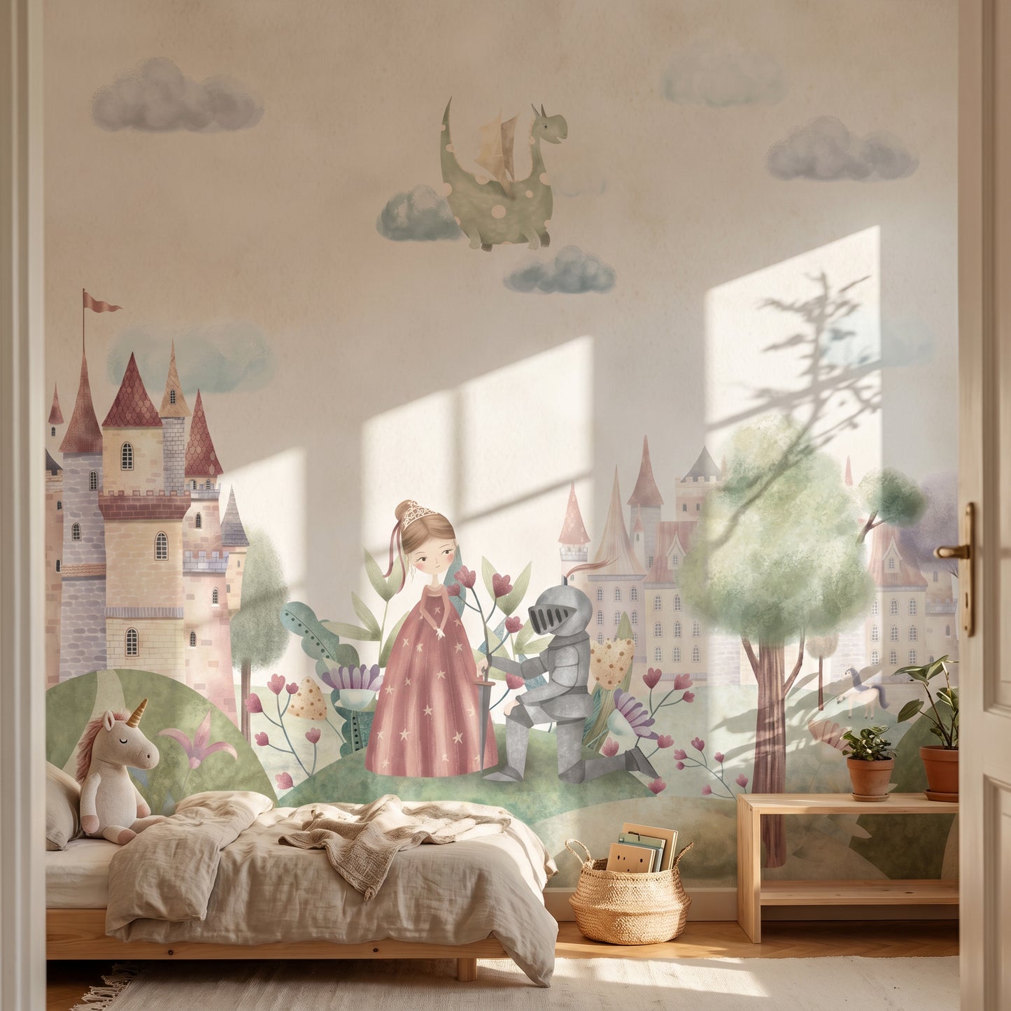 Papier peint pour enfants contes de fées
