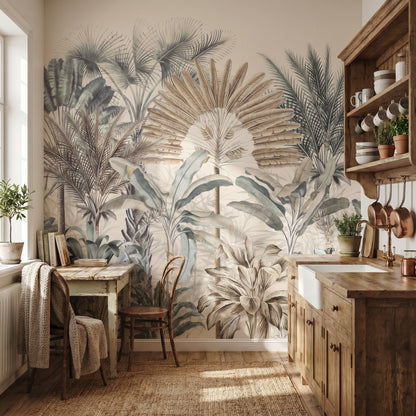 Design­tapete Vintage ­Tropen