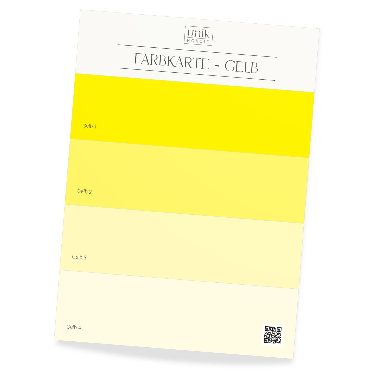 Yellow color chart