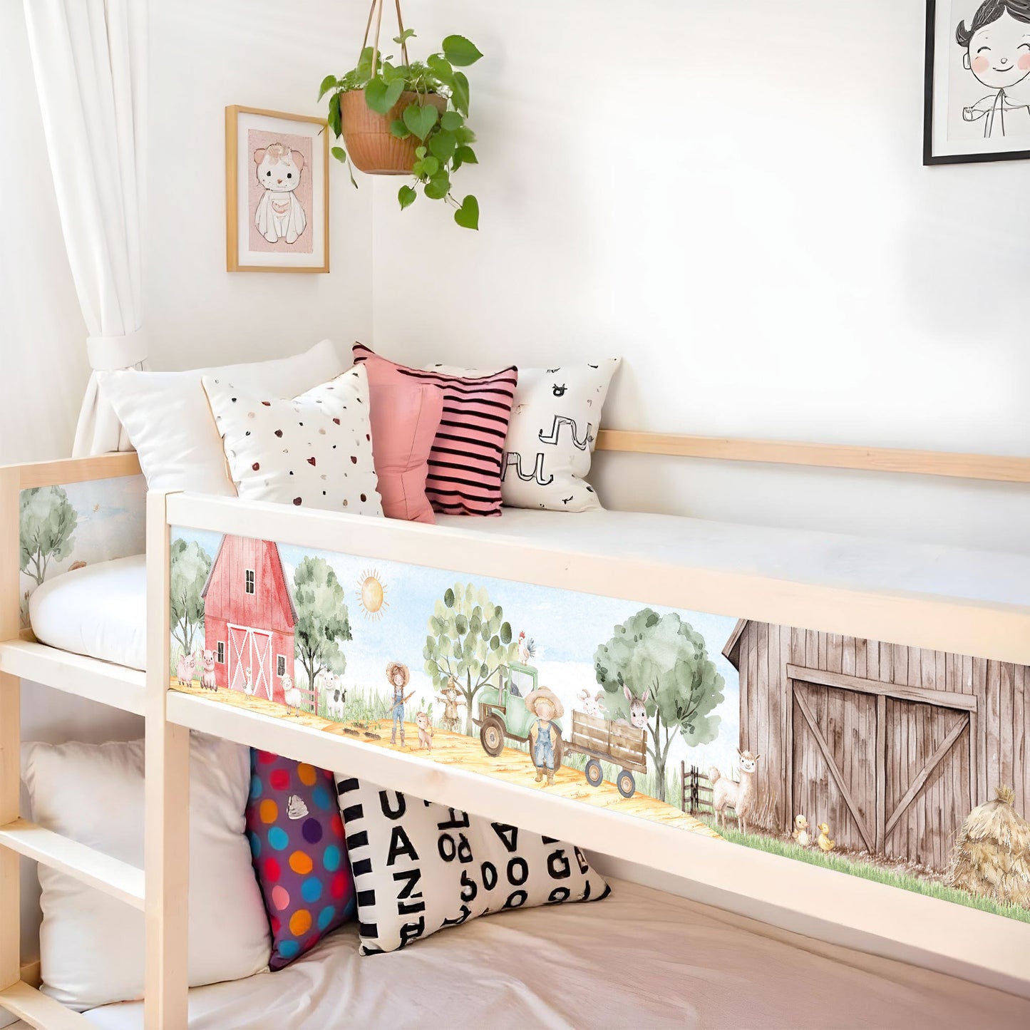 Bettaufkleber Set für IKEA Kura - Bauernhof