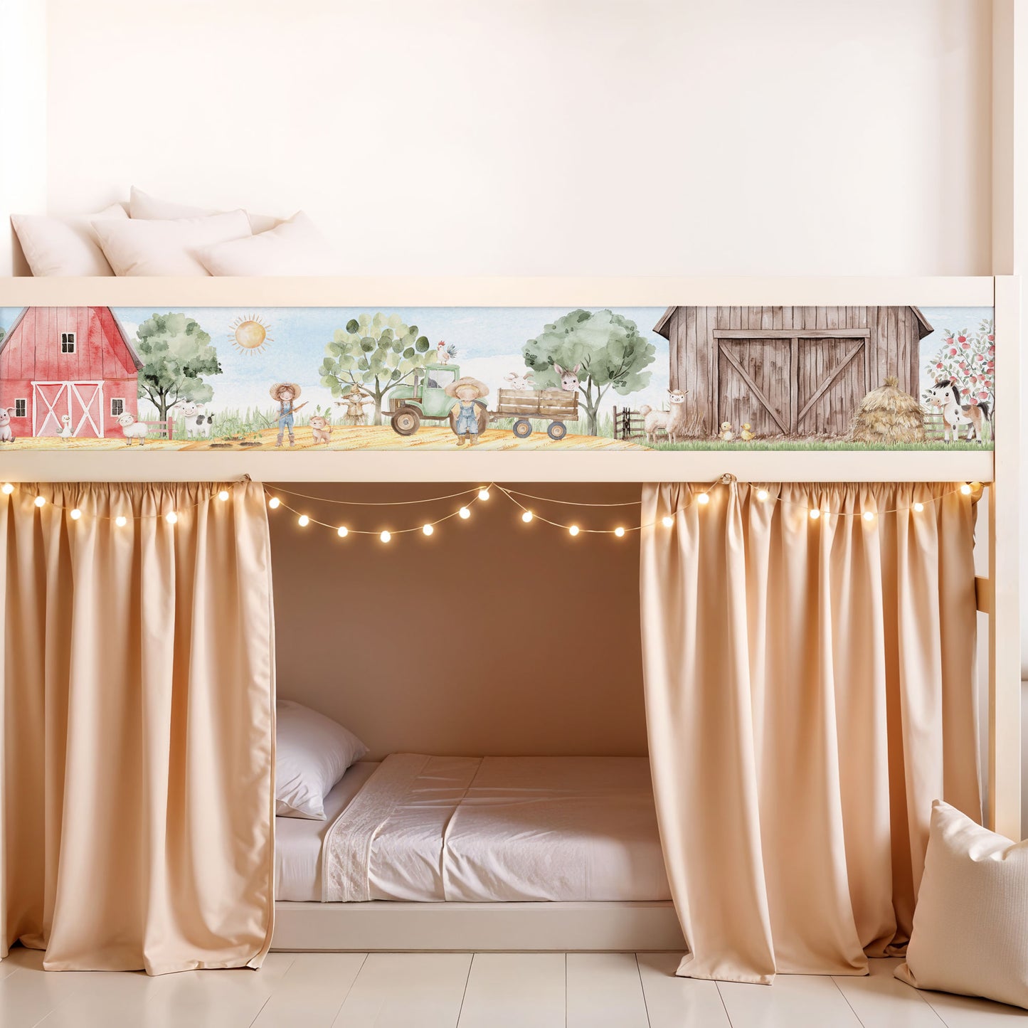 Bettaufkleber Set für IKEA Kura - Bauernhof