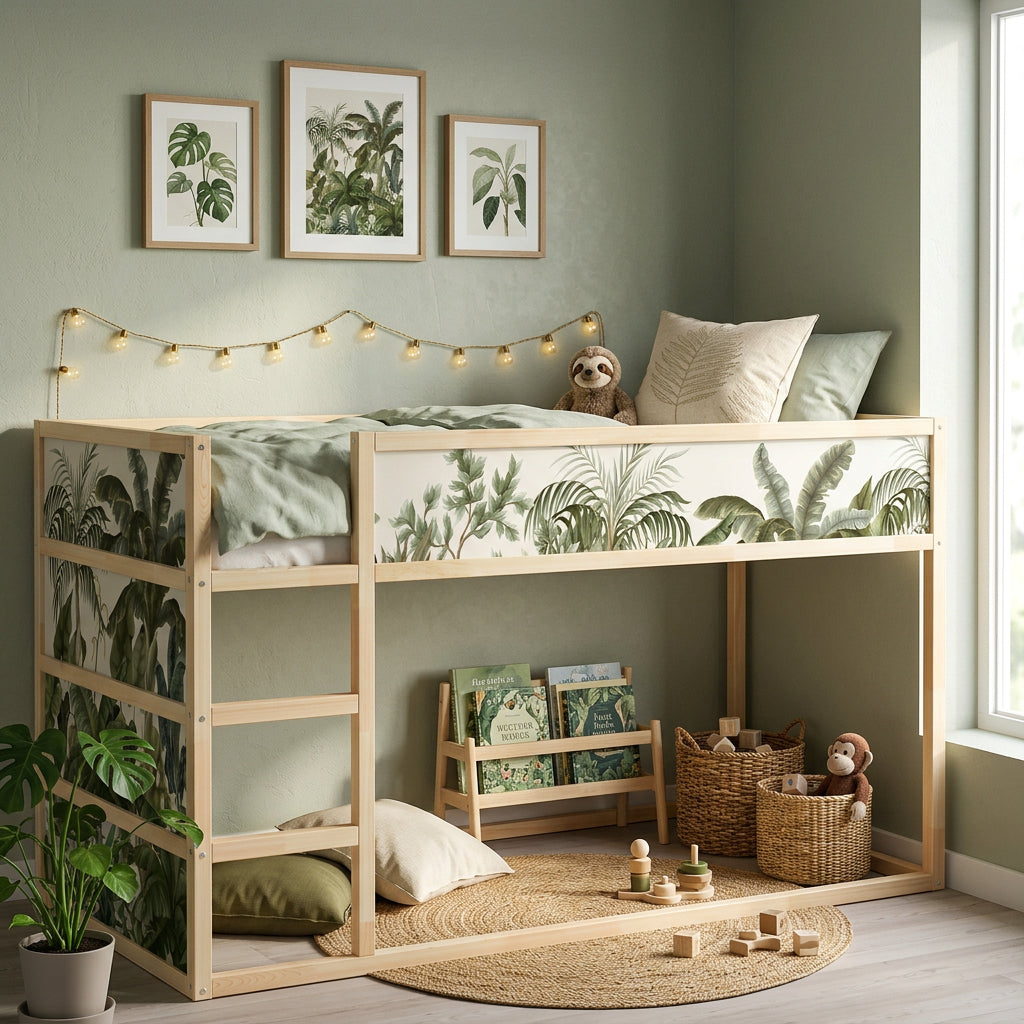 Bettaufkleber Set für IKEA Kura - Abenteuer Dschungel