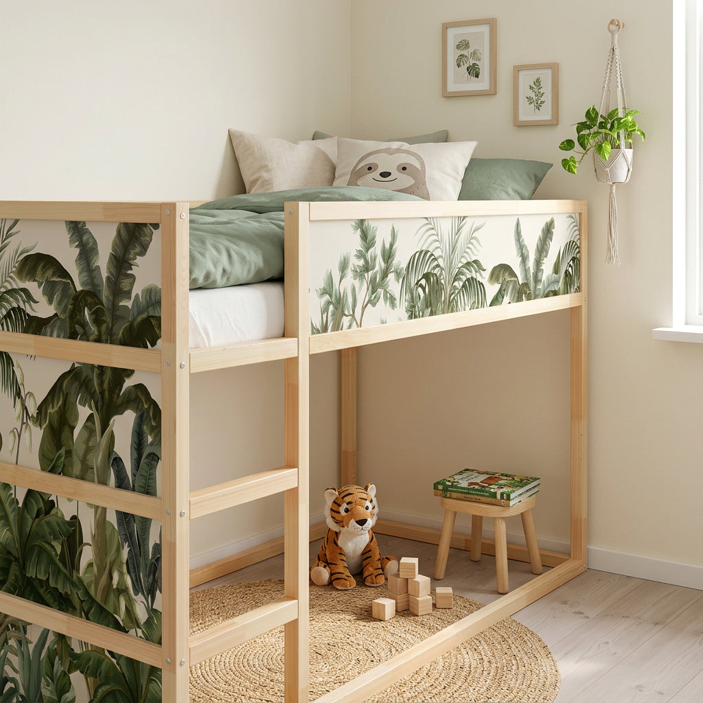 Bettaufkleber Set für IKEA Kura - Abenteuer Dschungel