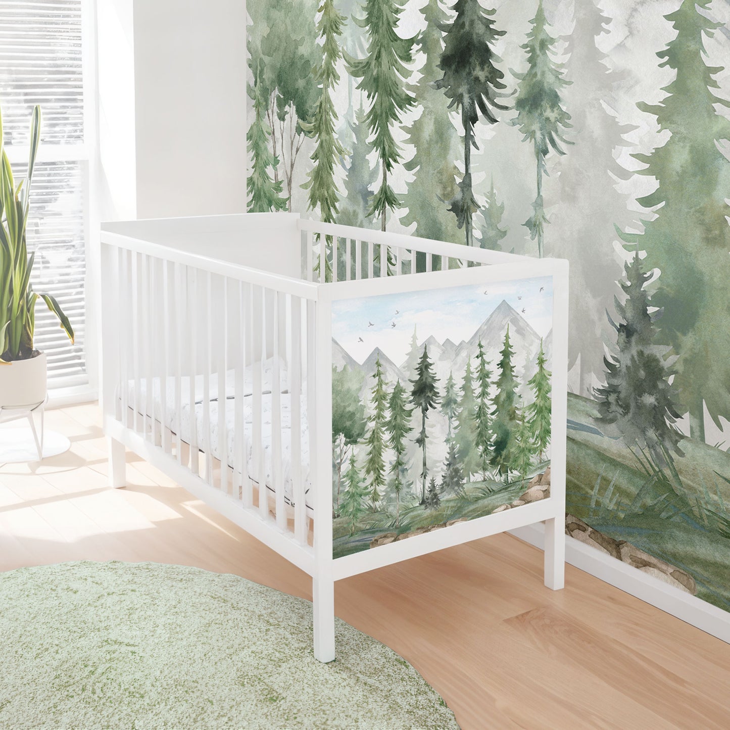 IKEA Sundvik Möbel­folien Tannenwald Aquarell