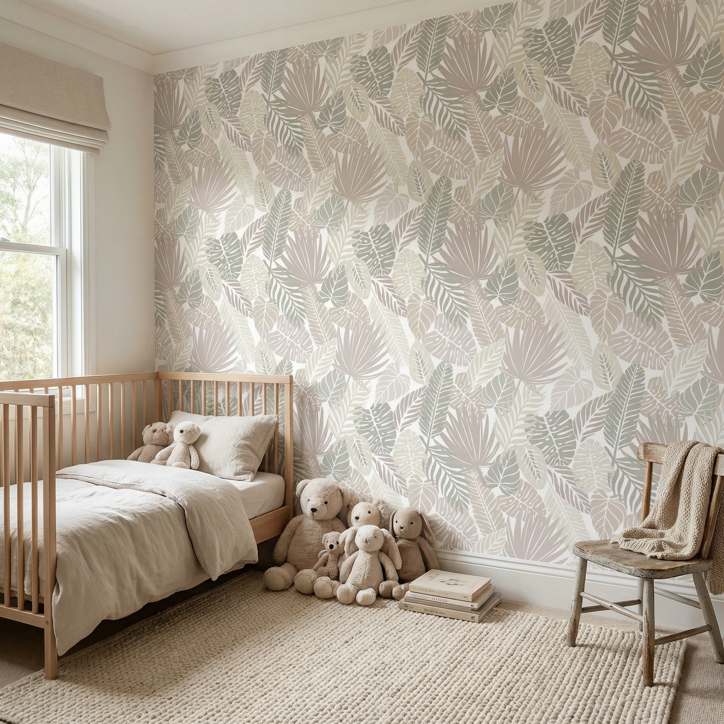 Kindertapete Blät­termus­ter