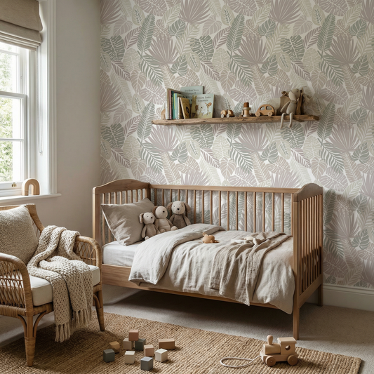 Kindertapete Blät­termus­ter